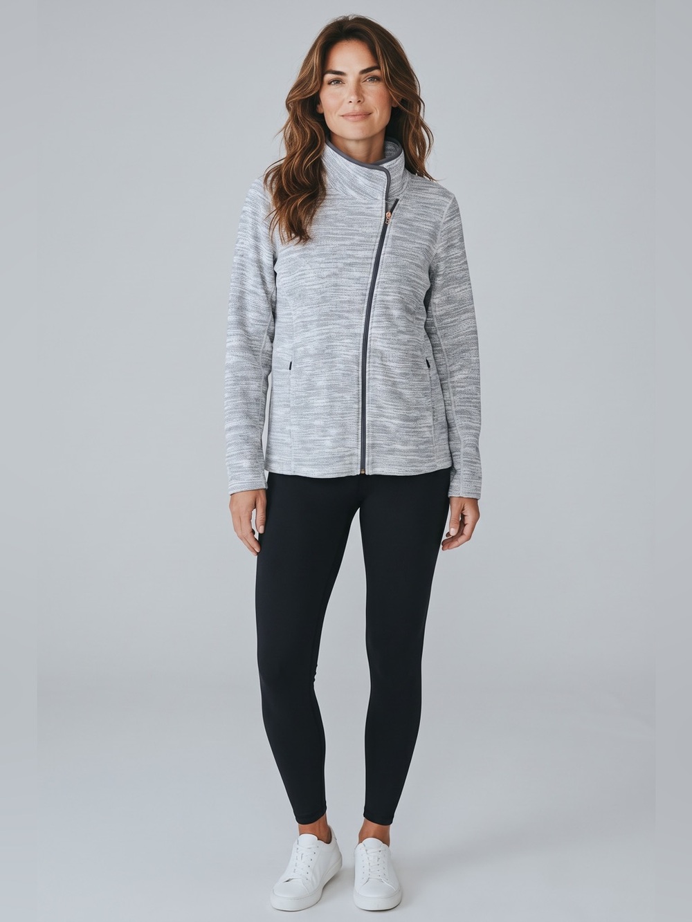 Champion Women’s Zip Front Athletic Jacket // Gray // XXL
